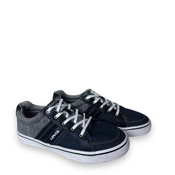 Levis Kids Sneakers Denim Chambray Multi Tonal  Lace Up Low Top Size US 6 - Picture 15 of 15